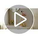 Round Rotating 3-Tier Makeup Organizer - Transparent, Customizable Vanity Storage
