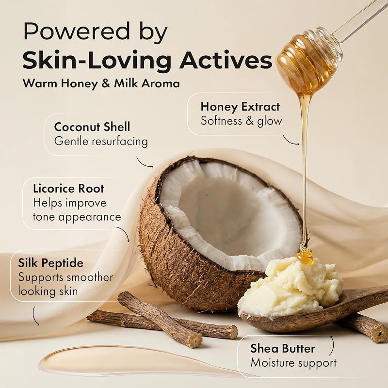 Body Polish Gentle Exfoliant with Coconut Shell & Silk - 6.76 oz / 200 mL