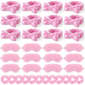Spa Sleepover 36 Pcs Party Favors Set with Headbands, Eye Masks & Scrunchies - Pink