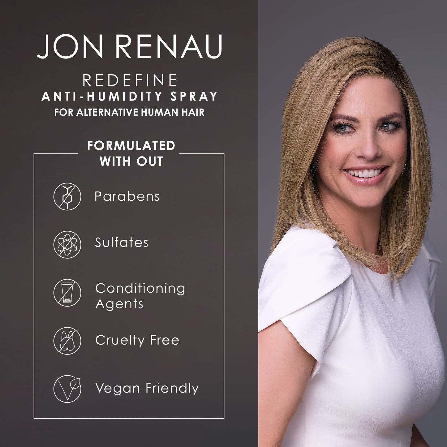 Jon Renau Anti Humidity Hair Shield Spray - 8 Fl Oz