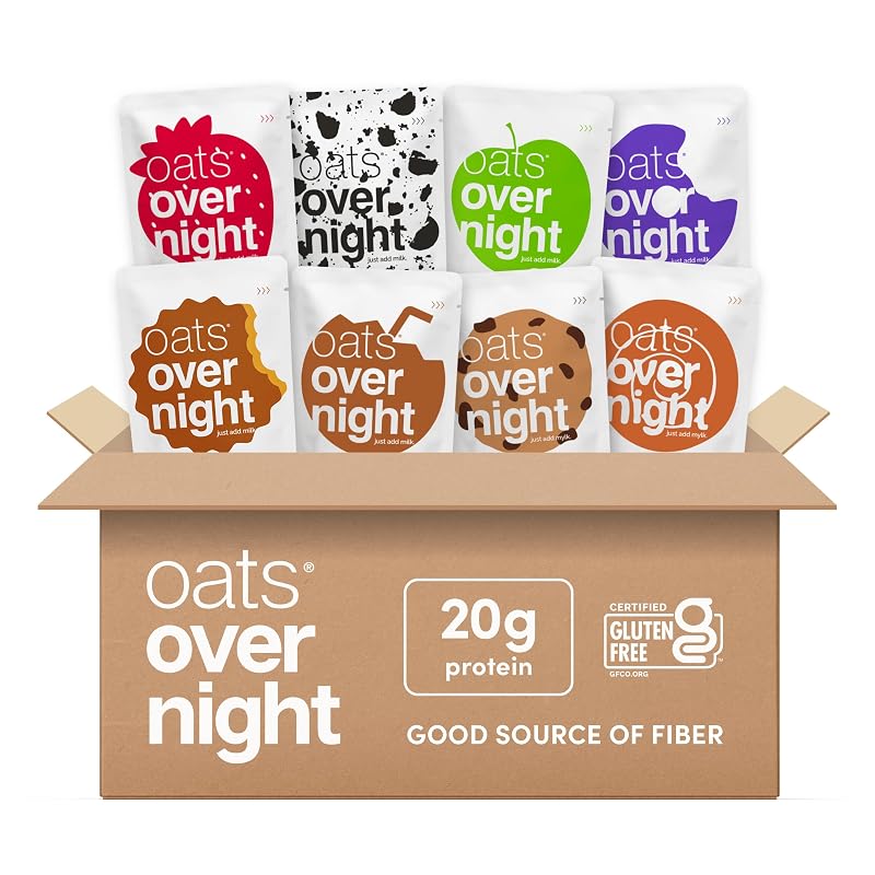 Oats Overnight Party Variety Pack – 24 Assorted 2.6 oz Overnight Oats