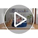 5FT Large Blue Bean Bag Chair for Adults - Washable Cover & Memory Foam