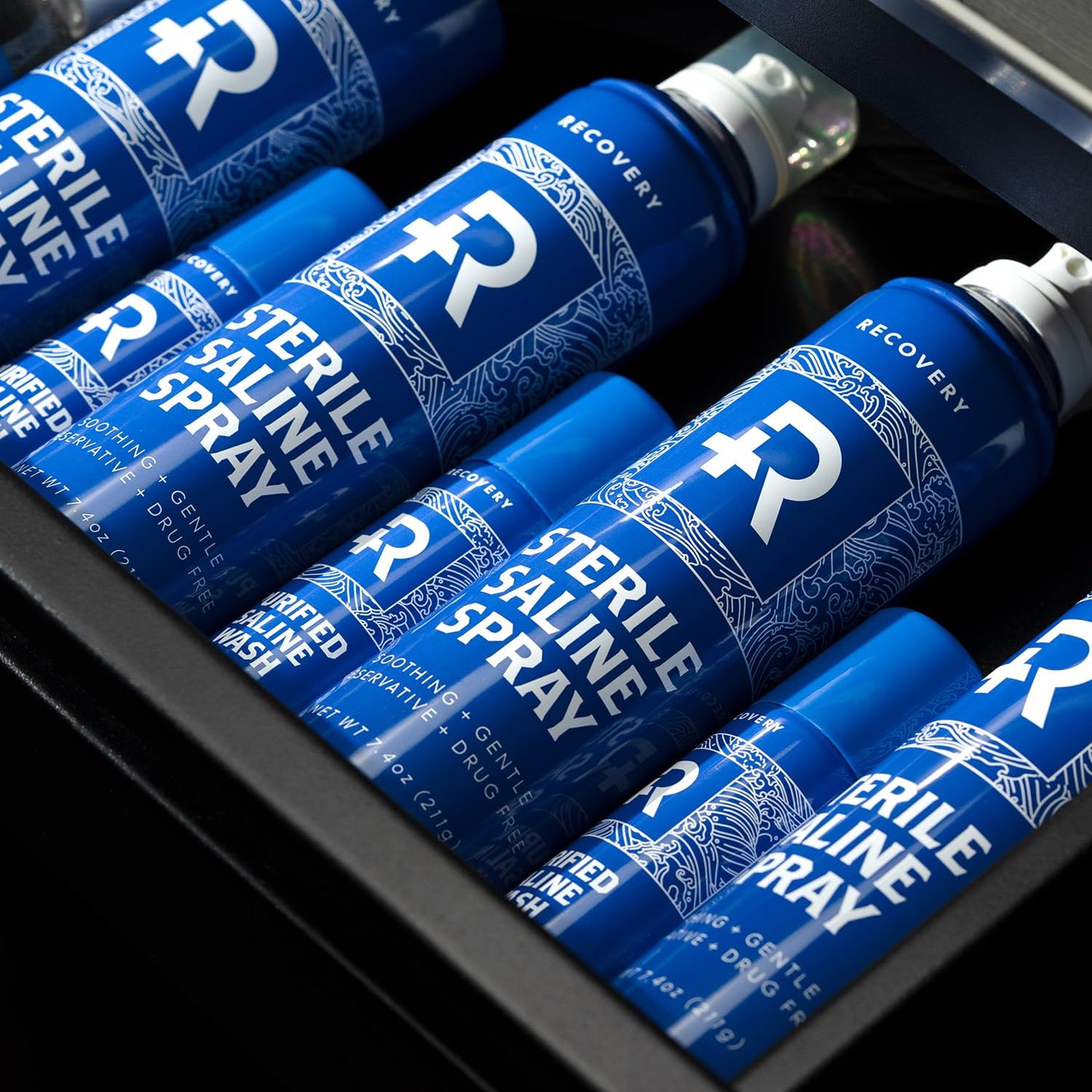 Recovery Aftercare Saline Piercing Aftercare Spray - Sterile Saline Solution for Ear, Belly & Nose Piercings - Removes Dirt & Debris - Soothing & Gentle Cleaner - Vegan & Preservative-Free (7.4 oz)