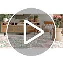 Dusty Pink Boho Area Rug 6x9 Washable Non-Slip Modern Carpet for Living Room