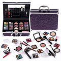 Makeup Kit for Teen Girls & Women Full Kit, Beauty Train Case with Starter Cosmetic Set, Make Up Valentine's Day Gift Box with Eyeshadow,Lipgloss,Highlighter,Blush,Lip&Eye Pencils,Brush & More(Purple)