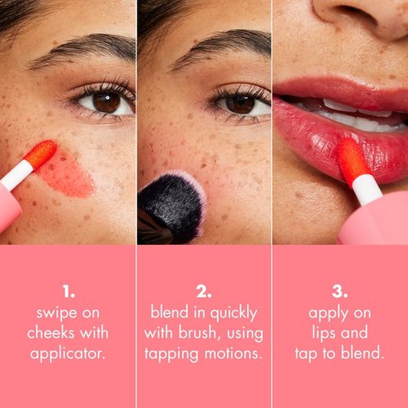 e.l.f. Sheer For It Blush Tint, Multi-Use, Long-Lasting Lip & Cheek Makeup, Creates A Natural Flush Finish, Vegan & Cruelty-Free, Plums Up