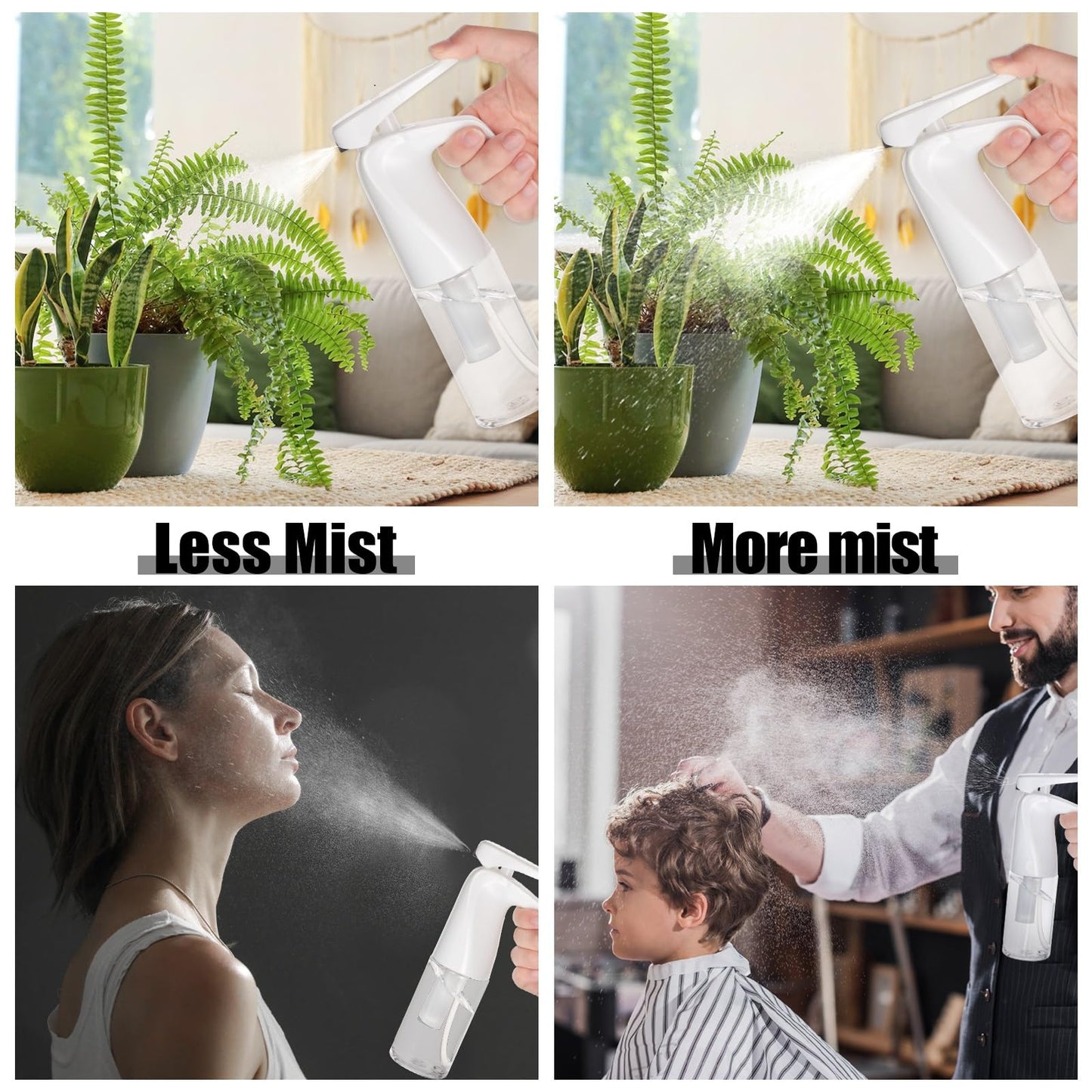 Pimoys Root Comb Applicator Bottle and Continuous Hair Spray Bottle, Hair Oil Applicator Hair Water Mister Oiling Applicator for Dye Hairstyling