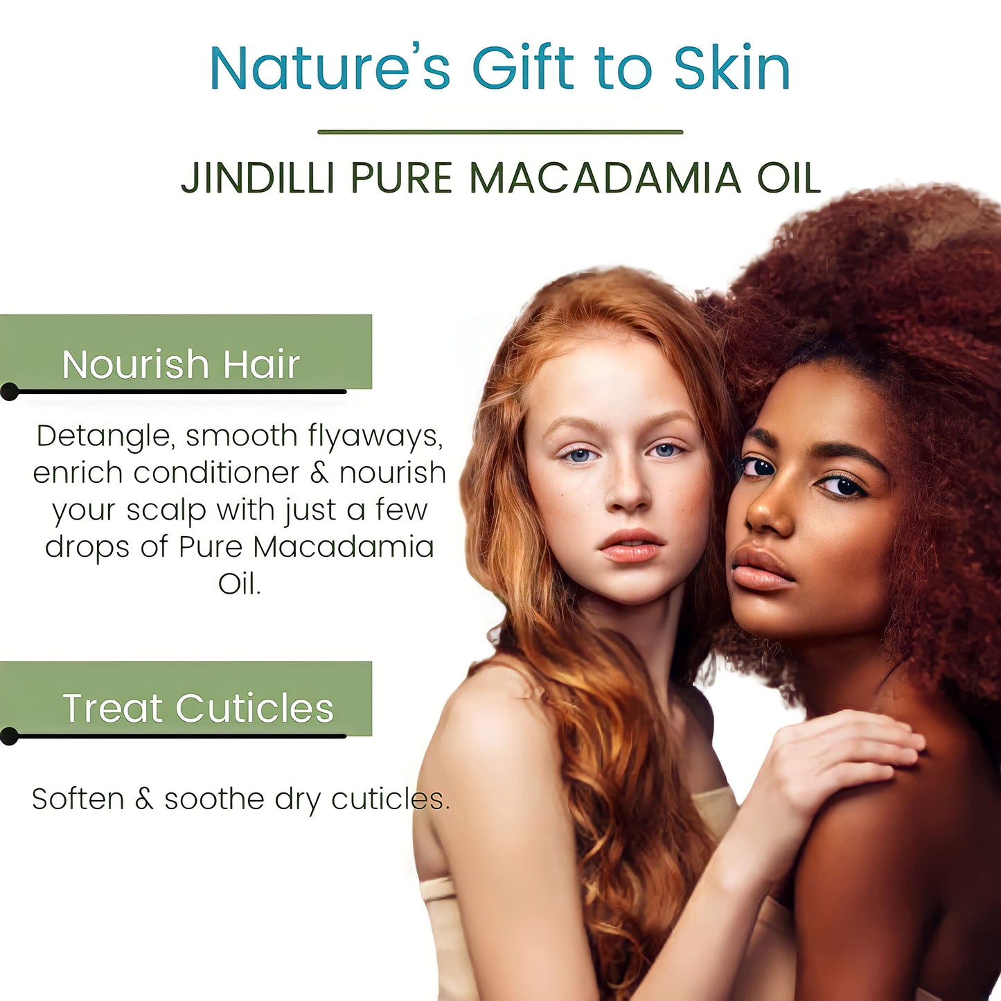 Jindilli - Pure Macadamia Oil | Cold-Pressed, Filtered, All-Natural, Vegan, Non-GMO, Hexane-Free, Cruelty-Free - Multipurpose Moisturizer (7.5 oz)