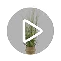 Artificial Plant 4ft Tall - 2 Pack Faux Grass with Flowers for Indoor Decor - Housewarming Gift