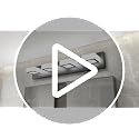 Ralbay Modern Black Bathroom Vanity Lights 5 LED Acrylic Over Mirror 34 Inch