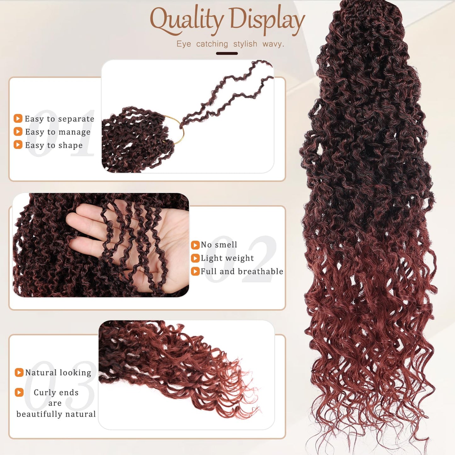 Beverlee Micro Locs Crochet Hair 12 Inch soft locs with curly ends 9 Packs Boho Soft Locs Style Mini Locs Twist Hair Synthetic micro locs extensions goddess Crochet Locs For Black Women