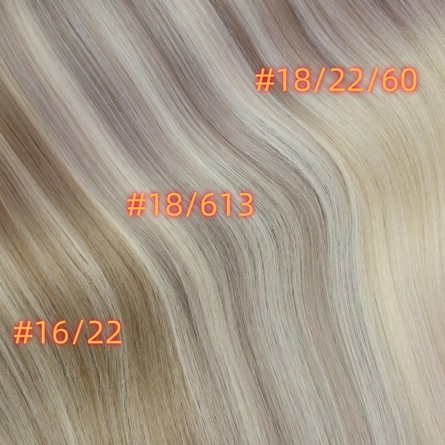 Full Shine Hair Extensions Real Human Hair Clip ins Blonde Highlight Seamless Clip in Human Hair Extensions PU Skin Weft Add Volume 18 Inch 8 Pcs 120 Grams
