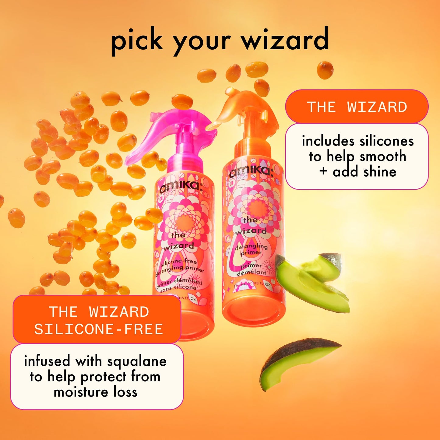 amika the wizard silicone-free detangling primer, 150ml