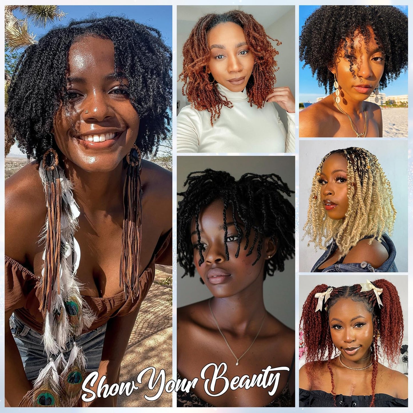 Afro Kinkys Bulk Human Hair 12 Inch 50g, P4/27 Highlight Brown 100% Real 4c Kinky Curly Human Hair For Mini Twists, Braiding, Micro Locs, Repair Locs, And Dreadlock Extensions(P4/27#, 12inch, 1pack)