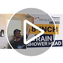 8 Inch Solid Metal Rainfall Shower Head - Brushed Nickel, 2.5 GPM High Flow, Easy Install
