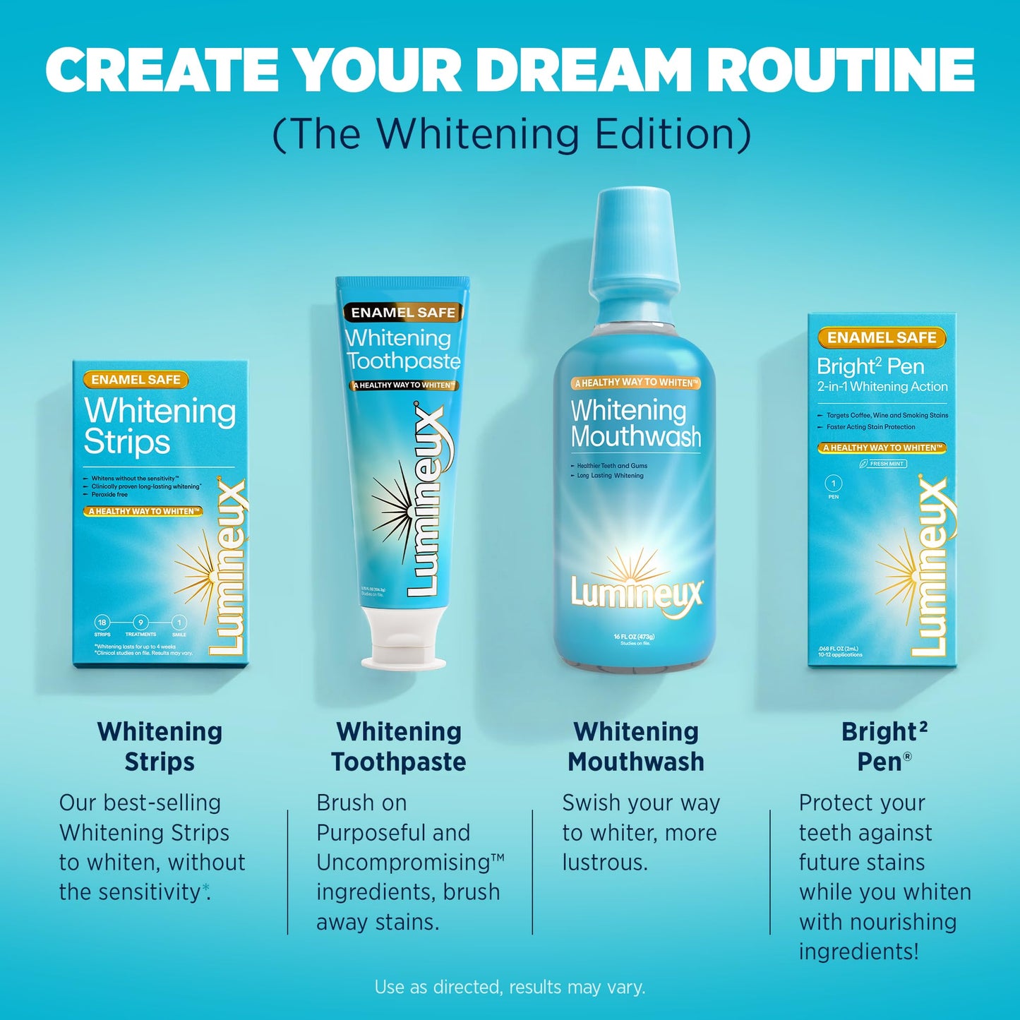 Lumineux Teeth Whitening Strips 9 Treatments – Peroxide Free - Enamel Safe for Whiter Teeth - Whitening Without The Sensitivity - Dentist Formulated - Sensitivity Free