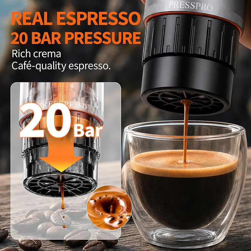Portable Espresso Maker 13500mAh Self-Heating Electric Espresso Machine