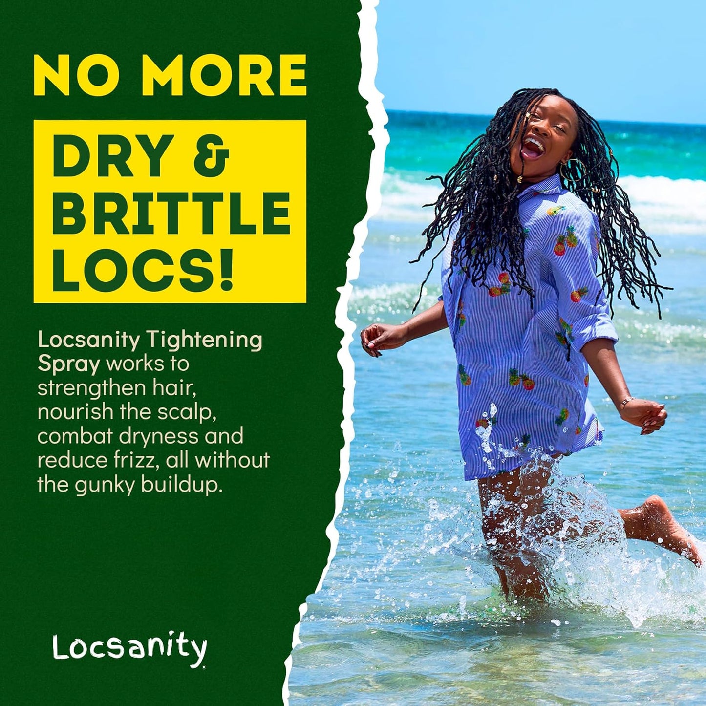 Locsanity Rosewater Peppermint Hydration Spray - 8oz | Moisturizing Loc Care for Dreadlocks & Loose Hair