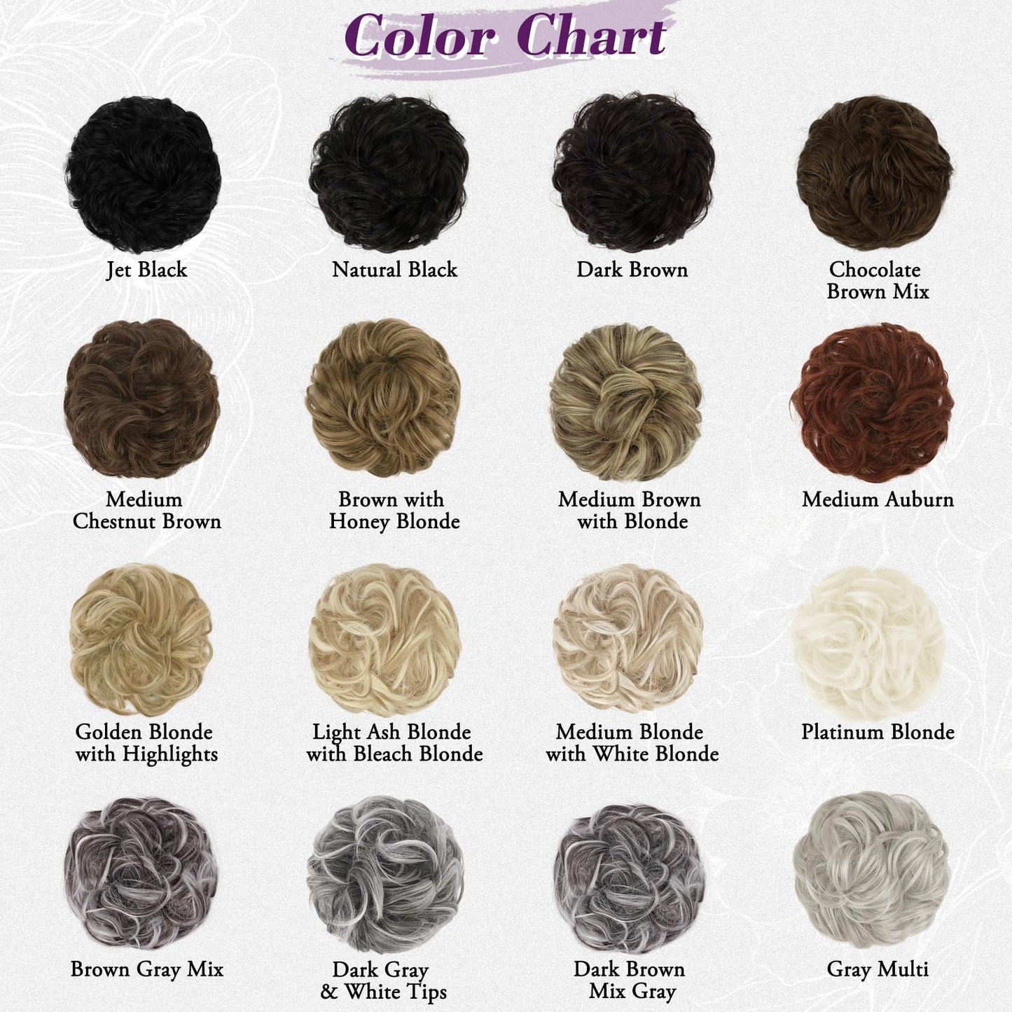 BARSDAR 2 PCS Messy Bun Hair Pieces - Elastic Jet Black Messy Hair Bun Scrunchies Extensions for Women - Synthetic Thick Fluffy Donut Updo Jet Black Chignons Hairpieces Daily