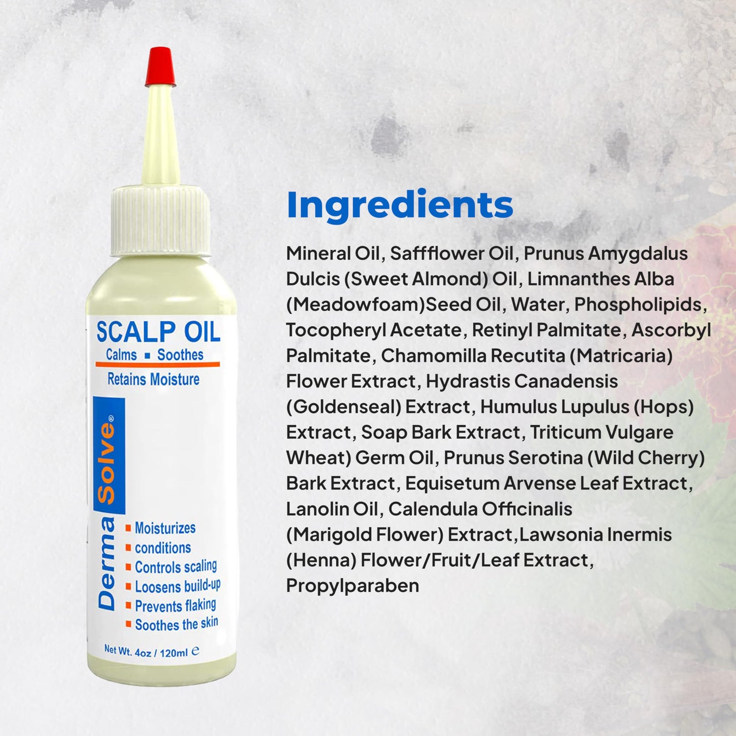 Dermasolve 4 oz Psoriasis, Seborrheic Dermatitis, & Dandruff Scalp Oil - Dermatologist Approved - Flaky Scalp Relief, Clinically Tested, Long-Lasting Itch-Free, High-Performance Formula