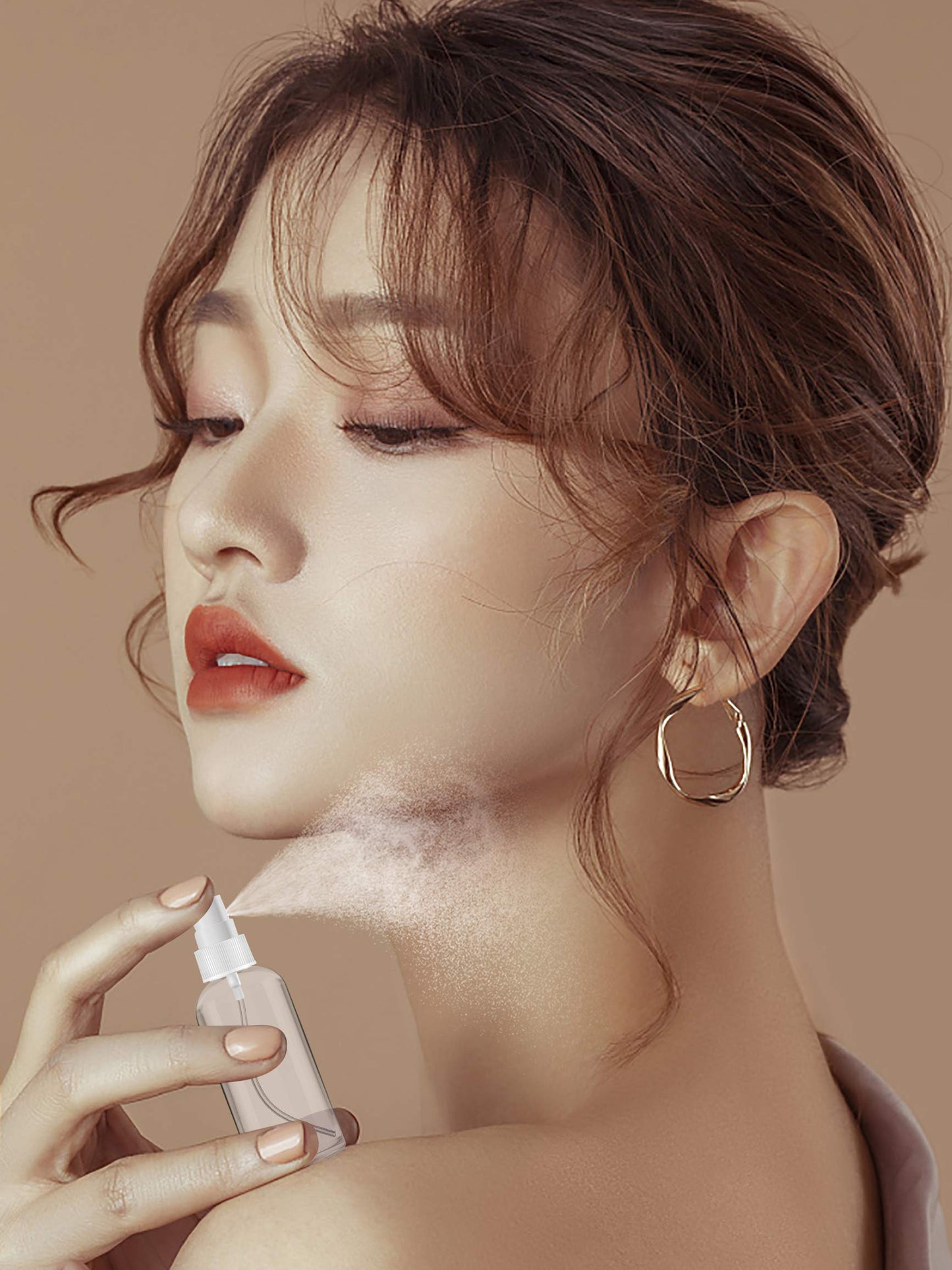 ZEROFIRE 2 Pack Spray Bottles 1oz Clear Plastic Empty Refillable Mini Spritzer for Travel, Cleaning, Gardening, Skin Care Atomizer for Essential Oils, Perfume