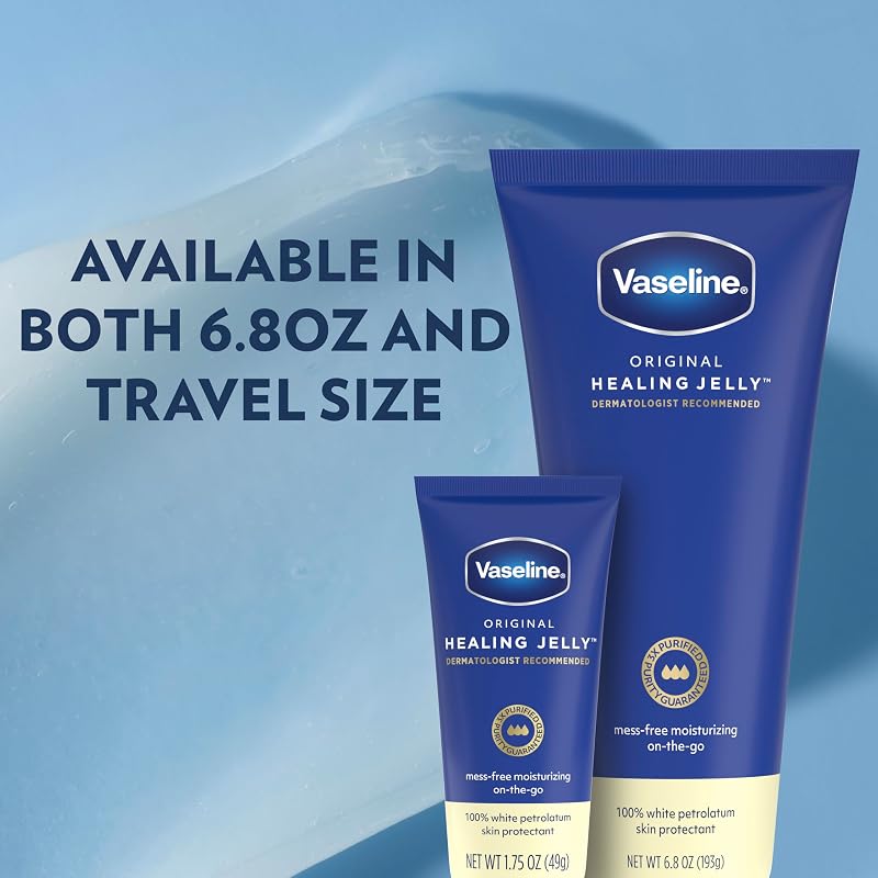 Vaseline Original Healing Jelly 6.8 oz Tube Bundle (3-Pack) - Mess-Free Skincare