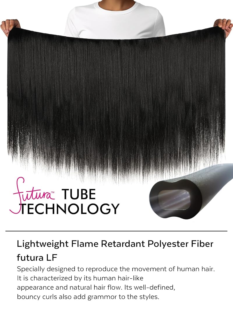 Sew-In Hair Extensions Kit 4-Layer Craftsmanship 3 Bundles 18, 20, 22" Natural Black