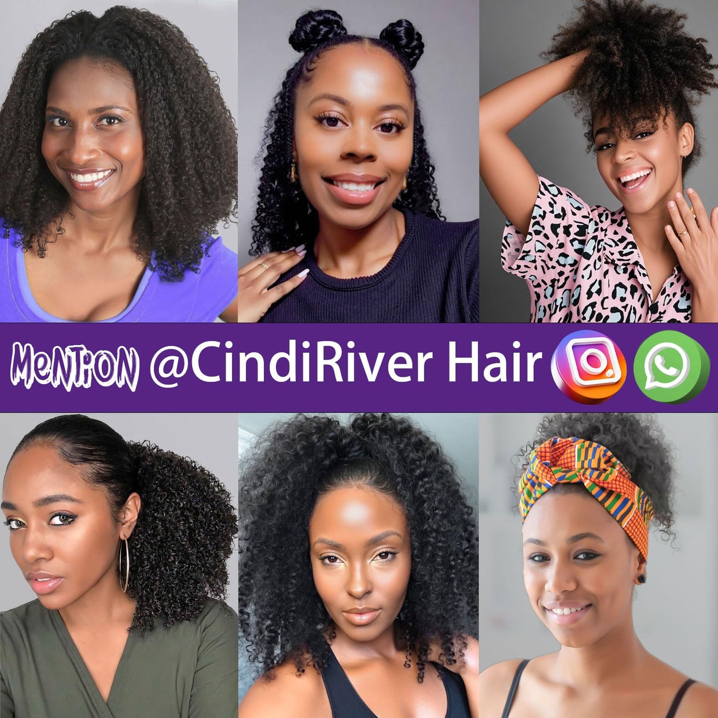 CindiRiver Clip in Hair Extensions,Real Human Hair Afro Kinky Curly Clip in Hair Extensions for Women,Remy Human Unprocessed Curly Clip ins Human Hair 8 Pcs with 20 Clips,1B,24 inch