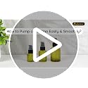 Glass Travel Lotion Bottles Set - 18 Mini Refillable Pumps for Oils, Creams & Liquids