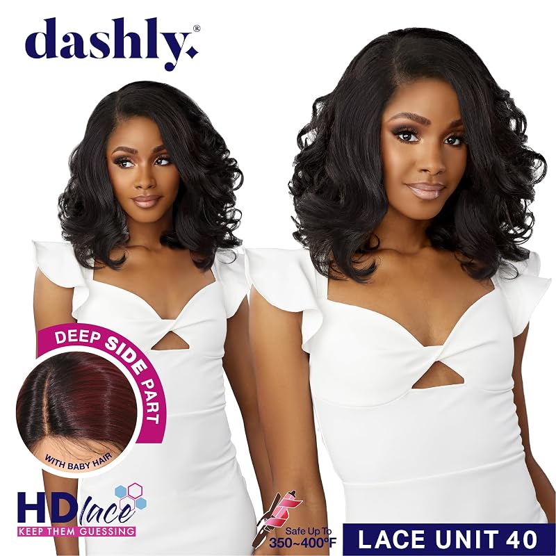 Sensationnel Dashly Lace Front Wig Unit 40 1B Off Black