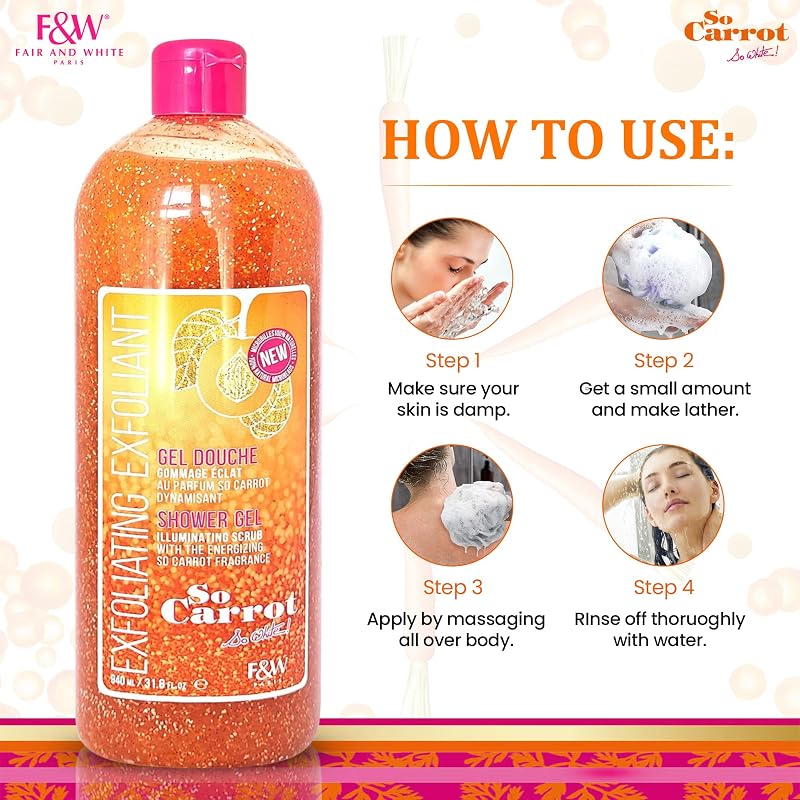 So Carrot Body Wash 31.8 fl oz / 940 ml - Fair & White So Carrot Formula