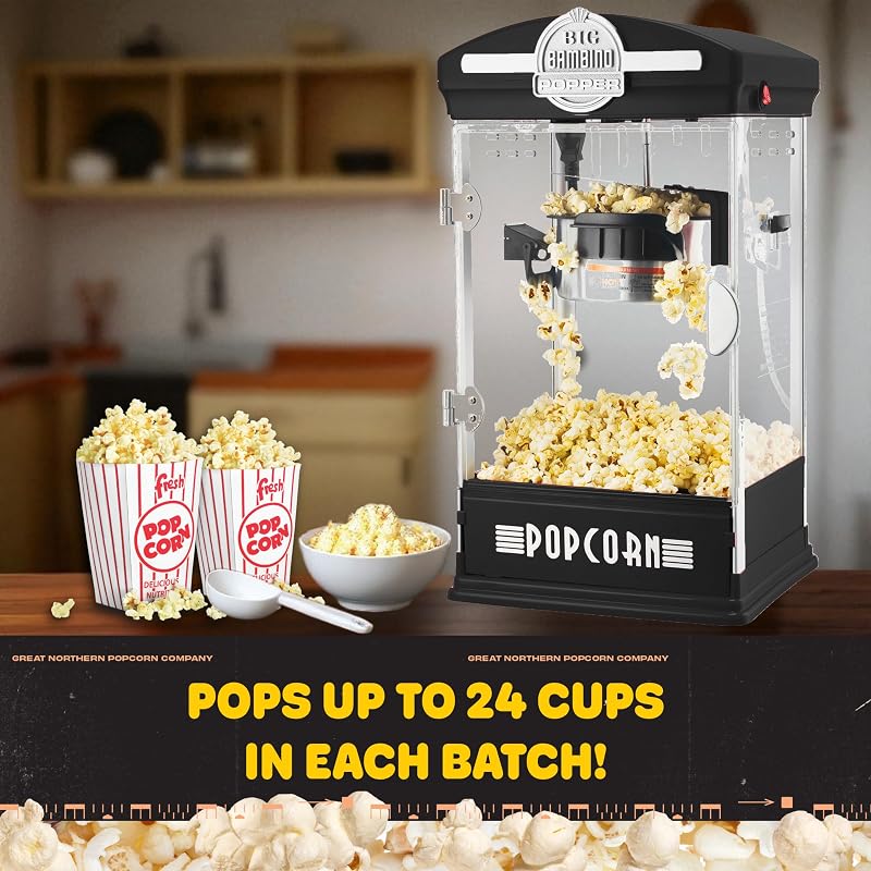 Great Northern Popcorn Big Bambino 4oz Popcorn Machine - Black (Variation: Black)