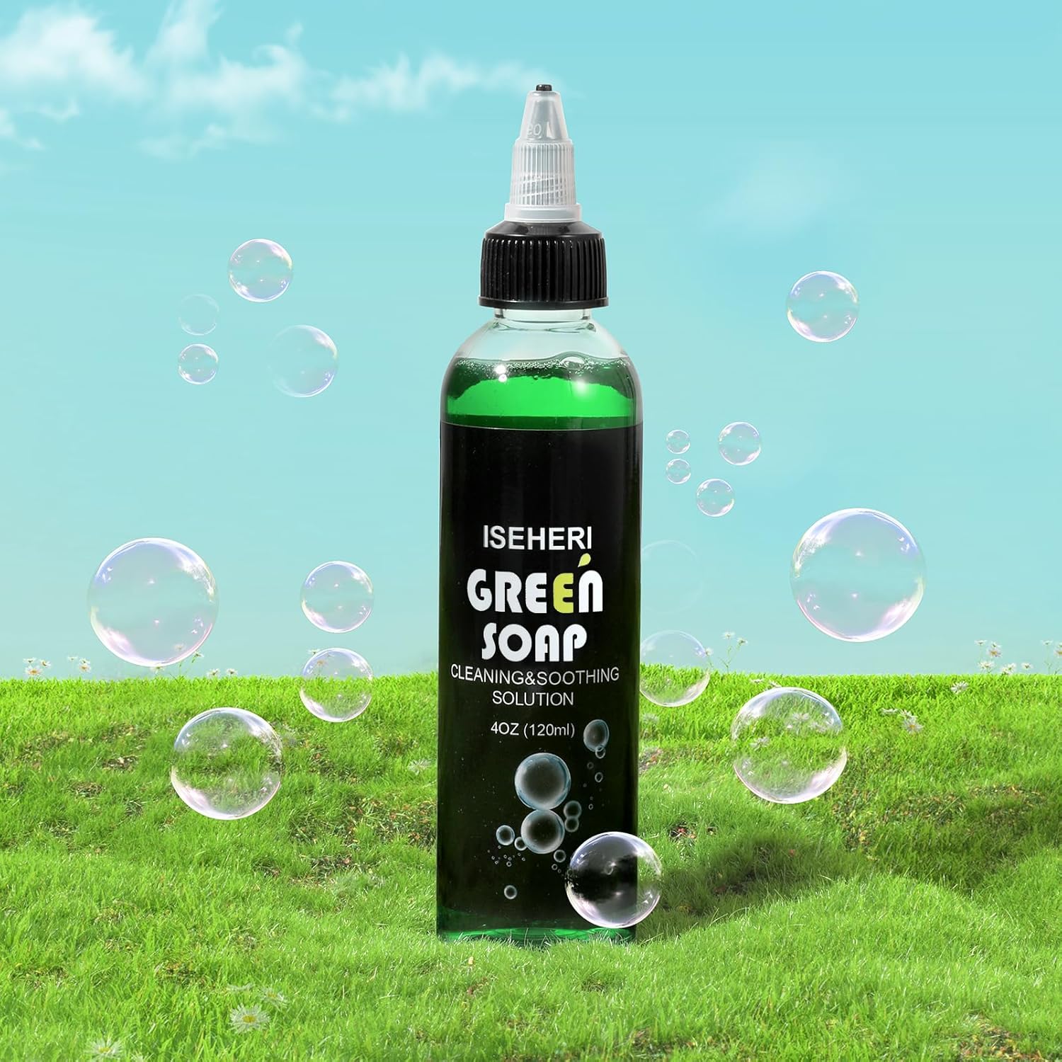 Ultra Concentrated Green Tattoo Soap 4OZ with Foaming Bottle 120ml, Tattoo Soap Tattoo Supplies for Tattoos Piercings, Clean Skin Equipment