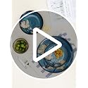 Blue Stoneware Dinnerware Set 12 Pieces for 4 - Classic Blue Variation
