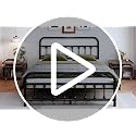 Full Victorian Metal Bed Frame with Storage - 14 Inch Heavy Duty Platform Bed