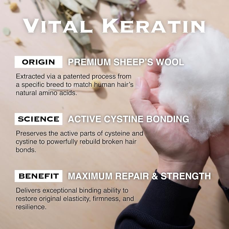 Repair Shampoo with Vital Keratin - 16.9 fl oz, Deep Hydration & Color Protection