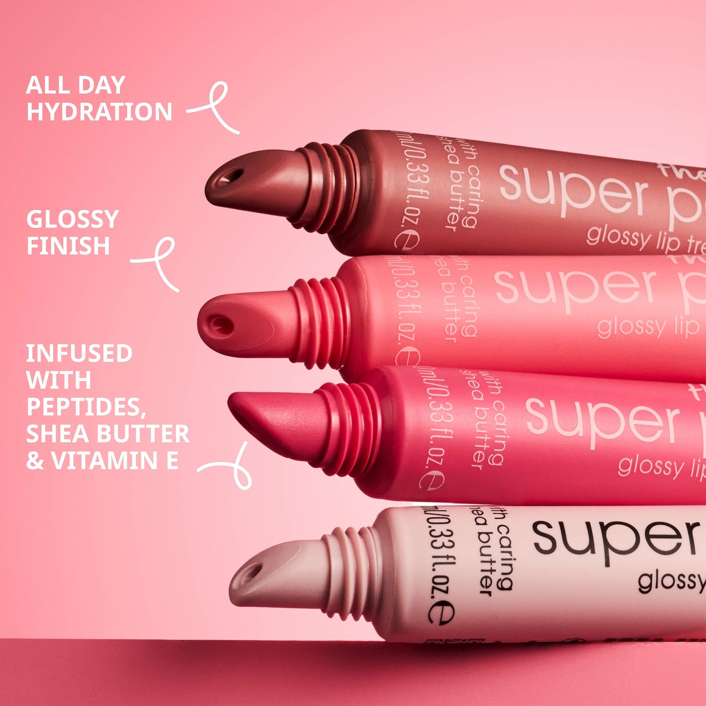 essence | The Super Peptide Glossy Lip Treatment | Hydrating, Nourishing and Non-Sticky | Vegan, Gluten Free and Cruelty Free (01 | Peptacular!)