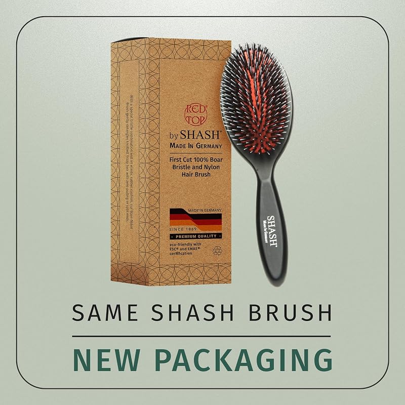 Shash Since 1869 Hand Made In Germany Nylon Hair Brush - Medium, Black Variation
