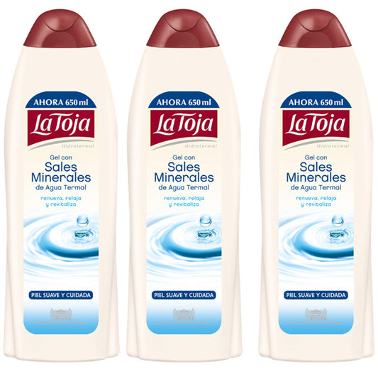 3 Bottles of La Toja Shower Gel 23.3oz./600 ml