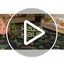 Hazo Haus 5'x7' Dark Green Fairy Insect Area Rug, Washable Non-Slip Carpet for Living Room & Bedroom