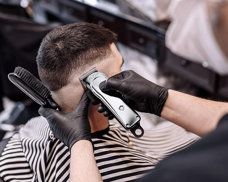 Gamma+ Replacement Fixed & Moving Hair Clipper Blade Set with Oil Reservoir – Black Diamond Carbon DLC Taper Deep Tooth
