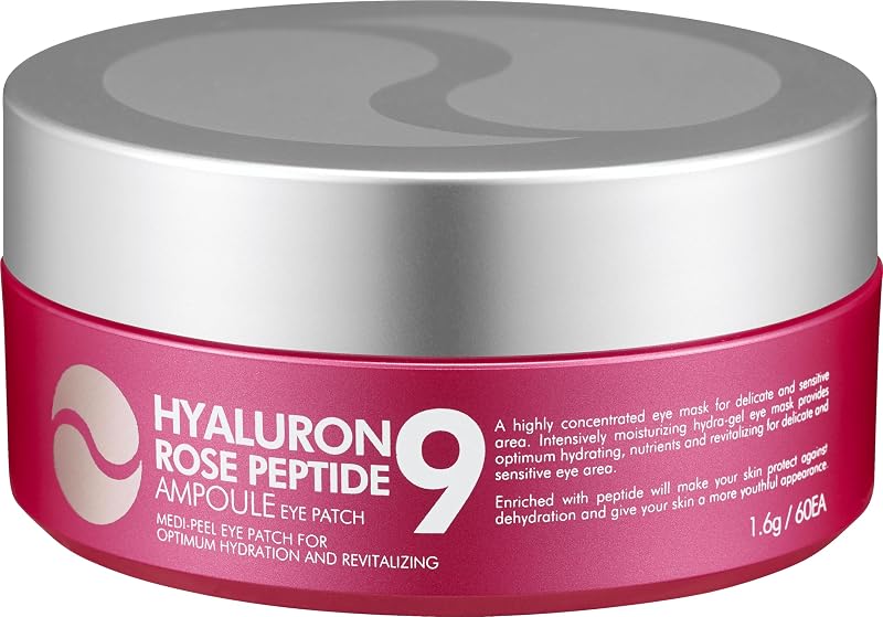 Hyaluron Rose Peptide Eye Patch 60 Patches | Hydrating Hydrogel Under-Eye Masks