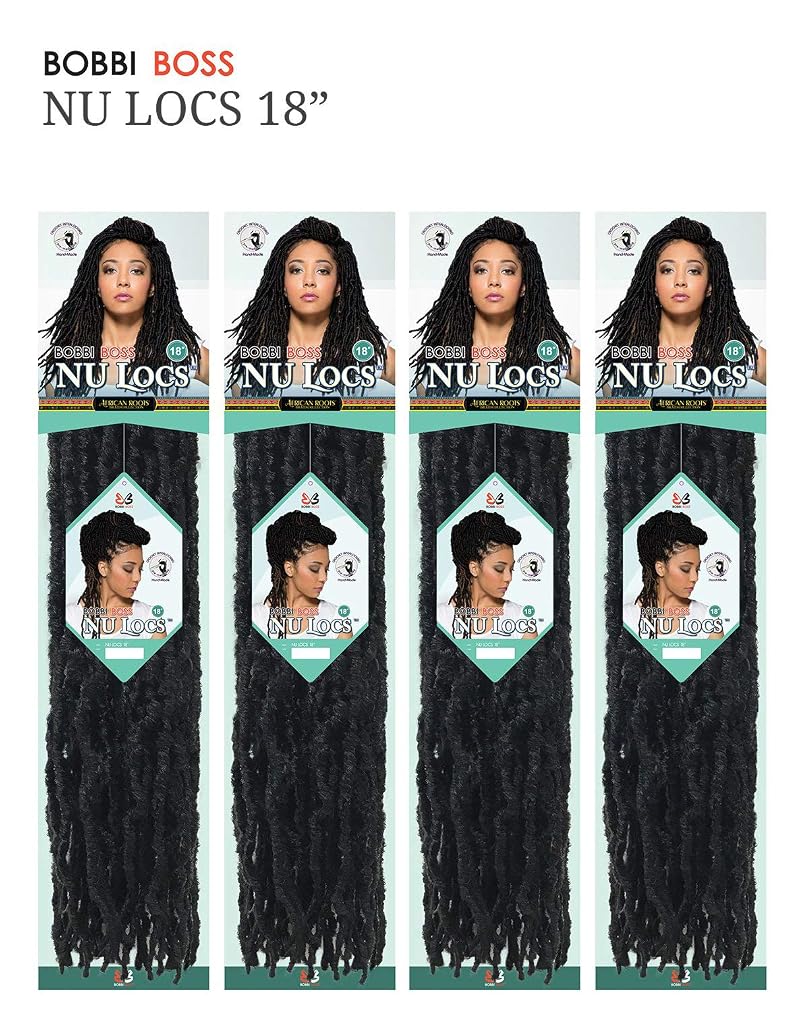 Nu Locs Crochet Braids 18" Synthetic Hair Locs 4-Pack by Bobbi Boss