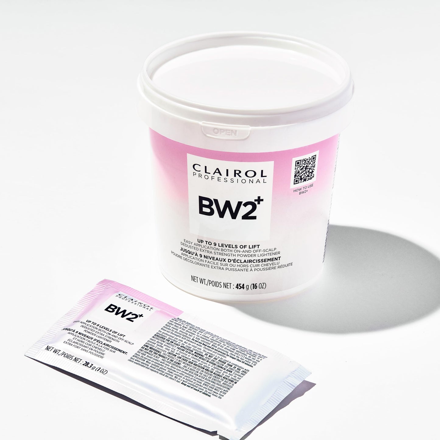Clairol Professional BW2+ Dedusted Extra Strength Powder Lightener for Hair Highlights, 8 oz.