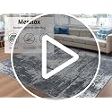 Pink Washable Area Rug 6x9 Non-Slip Faux Wool Abstract Floor Covering