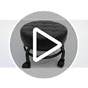 Elitzia Dark Brown Pedicure Stool with Wheels - Salon Rolling Chair ET28501