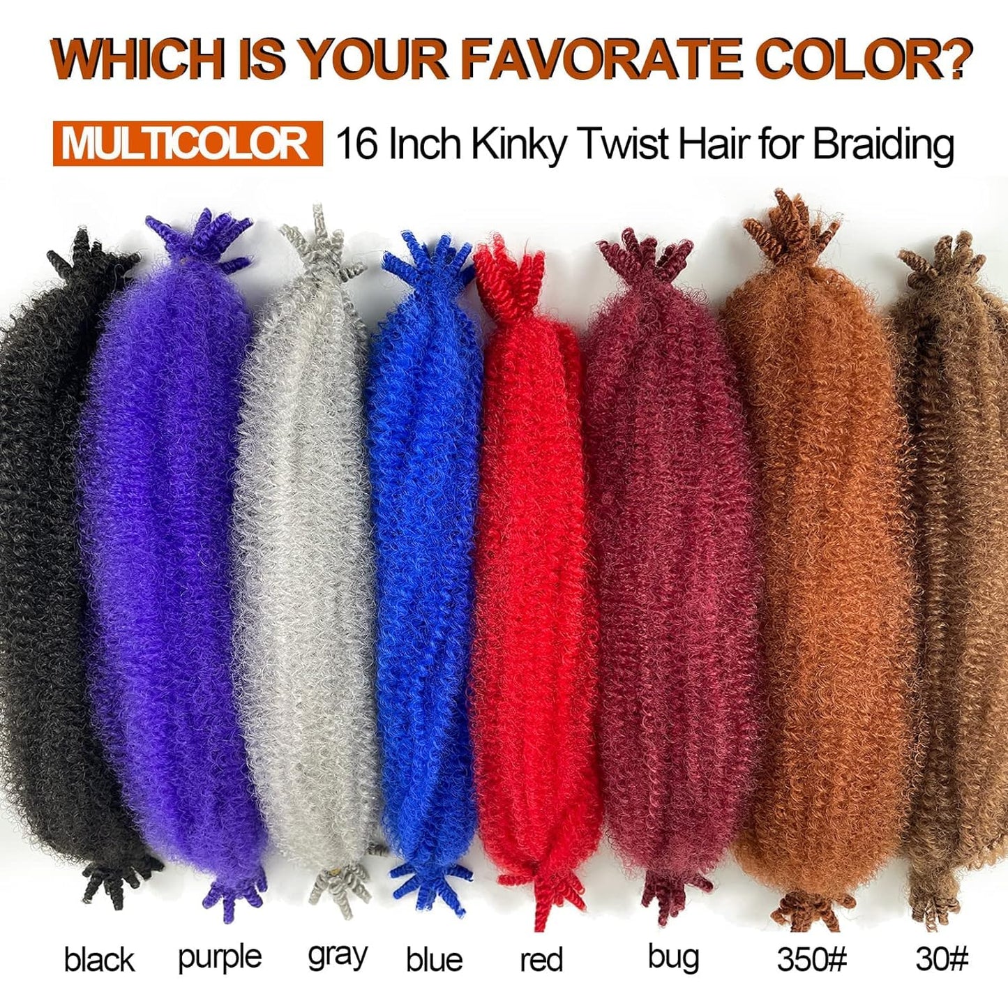 Grey Springy Afro Twist Hair 8 Packs Cuban Twist Hair 16 Inch Marley Twist Braiding Hair Soft Wrapping Hair for Soft Locs Gray Pre Fluffed Spring Afro Kinky Twist Braiding Hair Extension…