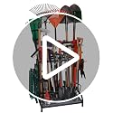 Yard Tool Storage Rack - Heavy-Duty Steel Organizer for 55+ Garden & Lawn Tools - Outdoor Shed & Garage Storage - Black - Variation of THIS listing
