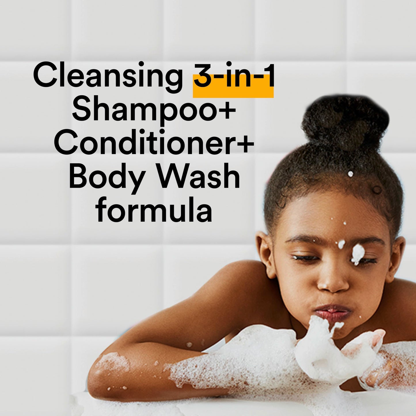 Suave Kids 3-in-1 Tear Free, Body Wash, Shampoo and Conditioners, Dermatologist Tested, Coconut Splash, 18 Oz Pack of 6