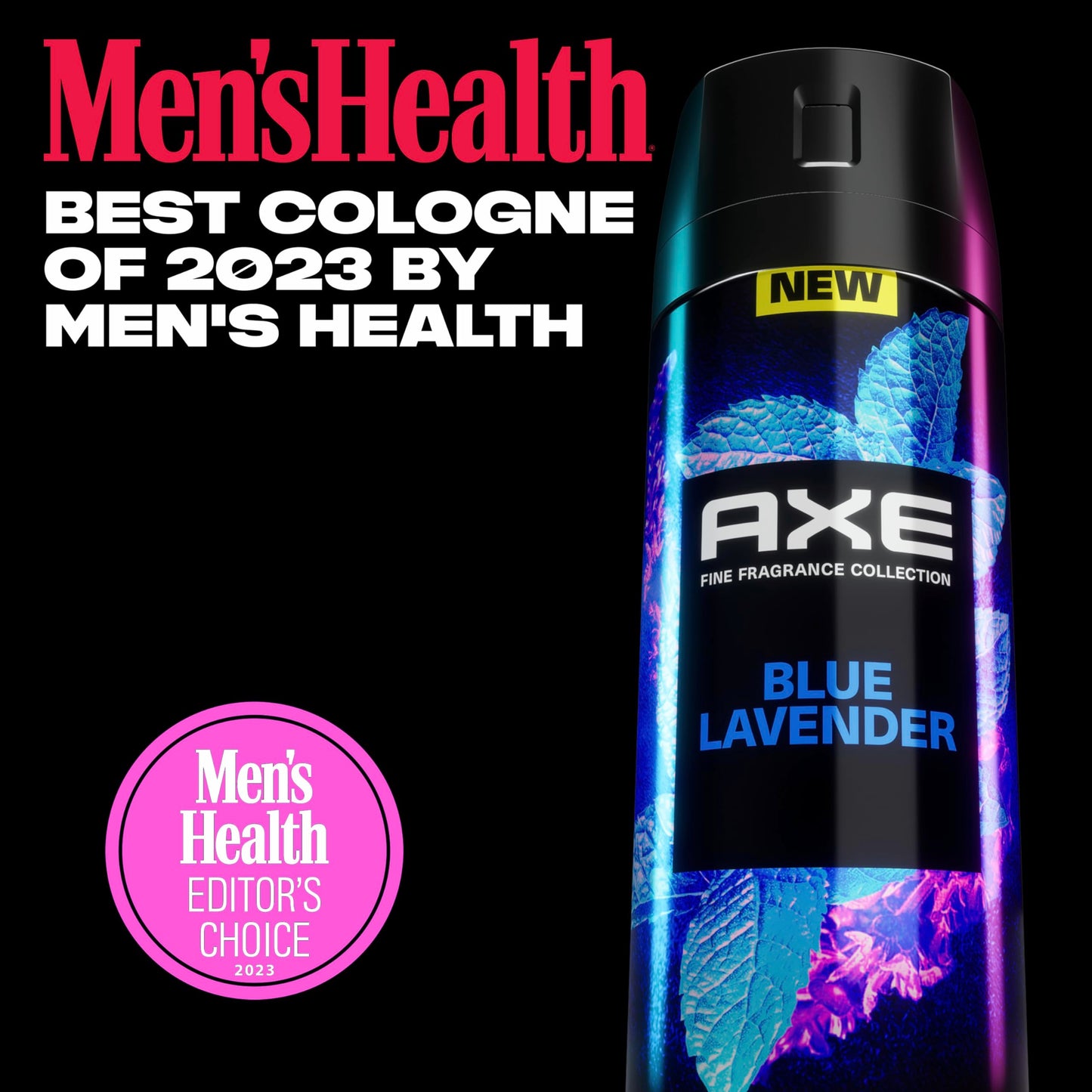 AXE Fine Fragrance Collection Premium Deodorant Body Spray for Men Blue Lavender 3 Count with 72H Odor Protection and Freshness Infused with Lavender, Mint, and Amber Essential Oils 4 oz